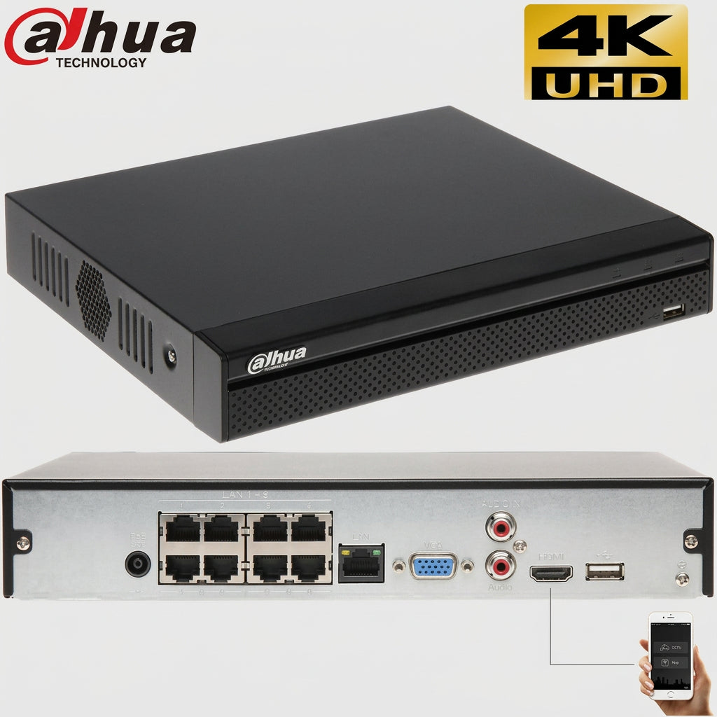 Dahua NVR4108-4KS2 – NVR 8 Canaux 4K