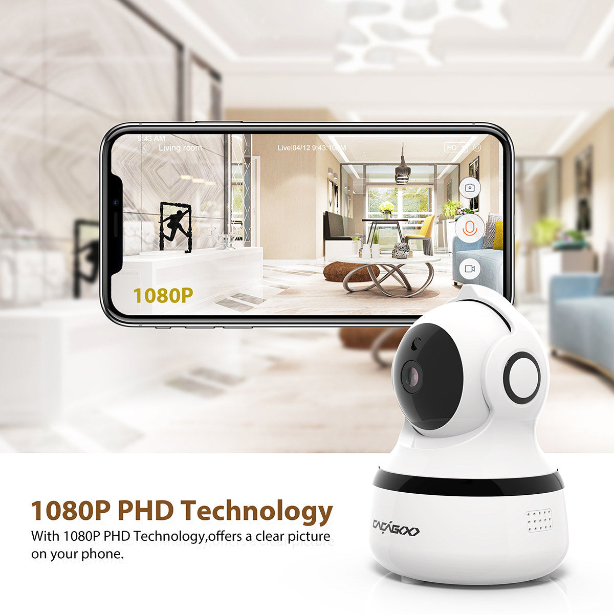 WIKKI STORE CAMERA CACAGOO  1080P FHD WiFi IP Camera